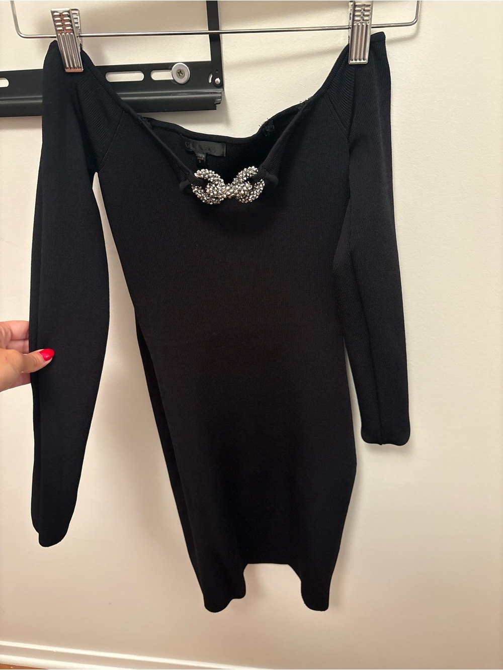 GUESS black strapless dress